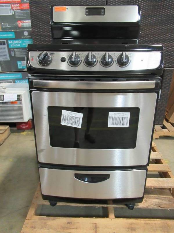 lot 17A image: Summit Appliance 24 in. 3 cu. ft. Electric Range in Stainless Steel Model REX245SS