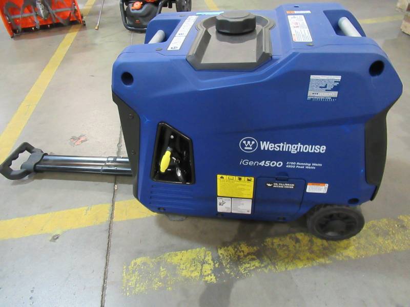 lot 7 image: Westinghouse 4,500-Watt Super Quiet Gas Powered Inverter Generator with LED Display, Push Button Start and Remote Start