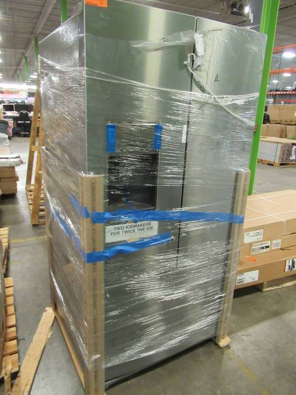 lot 36 image: NEW Whirlpool 26.8-cu ft French Door Refrigerator with Dual Ice Maker (Fingerprint Resistant Stainless Steel) ENERGY STAR WRF767SDHZ