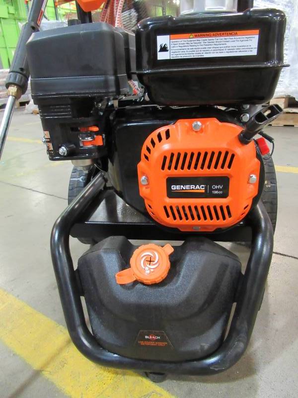 Generac 3200 psi 2.7 GPM OHV Engine Axial Cam Pump Gas Pressure Washer ...