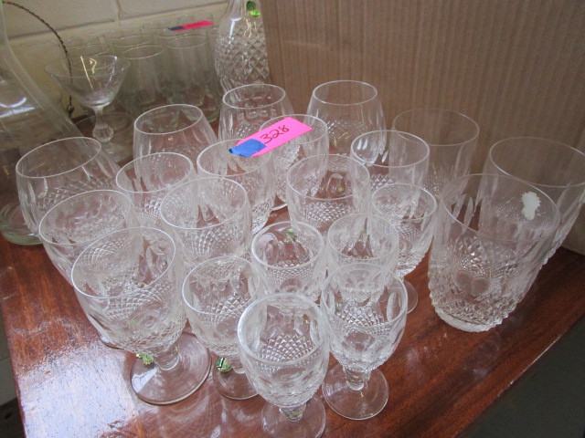 lot 328 image: COLLECTION OF HANDMADE WATERFORD CRYSTAL STEMWARE AND GLASSES