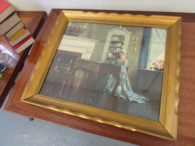 lot 346 image: FRAMED OIL PAINTING PRINT