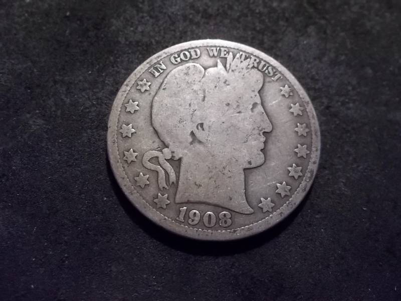 1908 O Barber Half Dollar