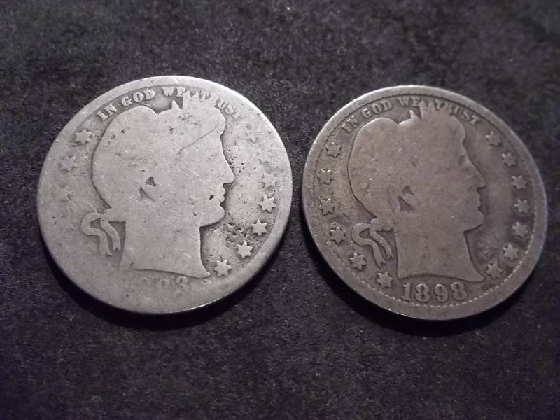 1893 O, 1898 Barber Quarters
