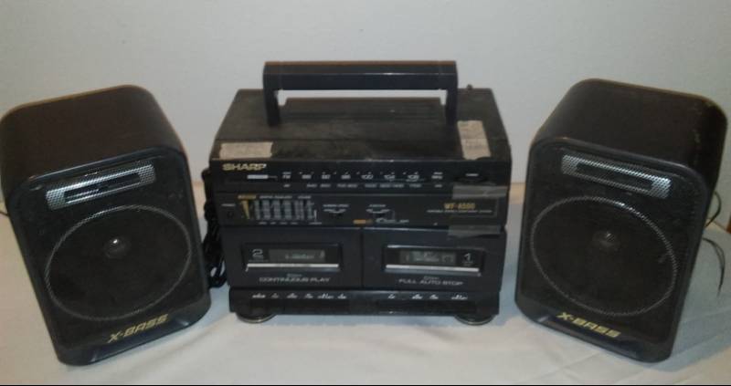 lot 59 image: Sharp WF - A500 AM FM cassette boombox.