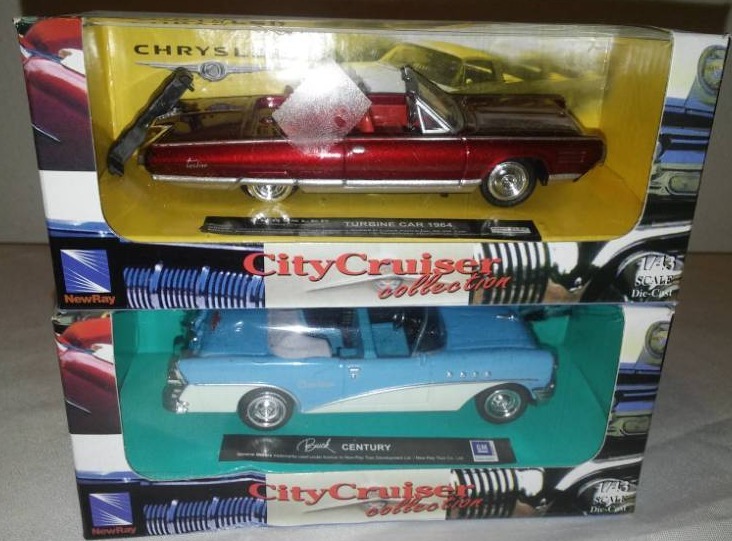 lot 103 image: 2 cars 1964 Chrysler Turbine and Buick Century.