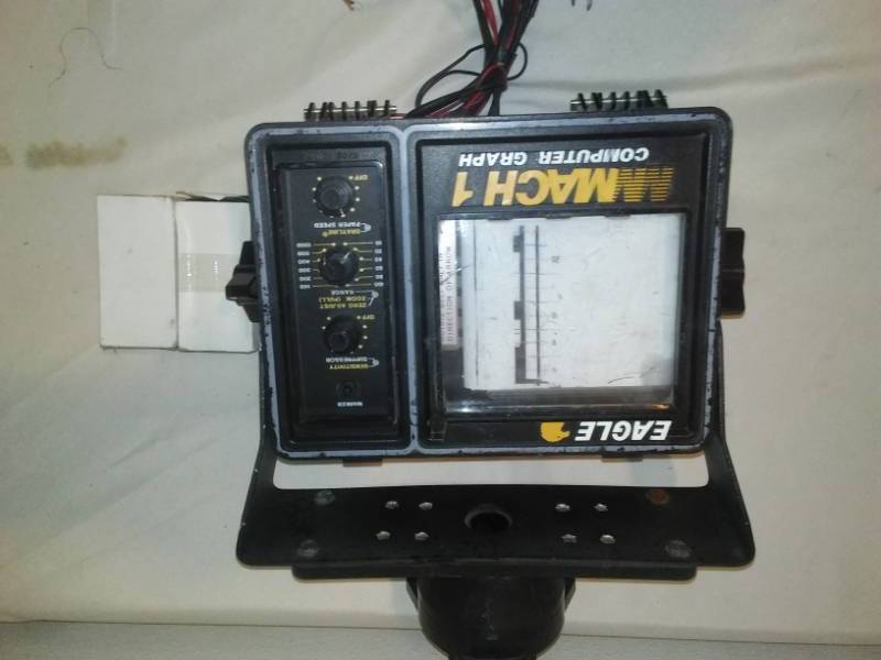 lot 140 image: Lowrance Eagle Mach 1 Dept Finder with paper rolls (2)