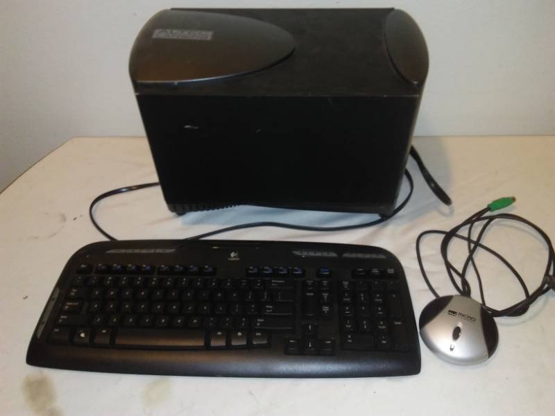 lot 149 image: Altec Lansing sub, keyboard and mouse.
