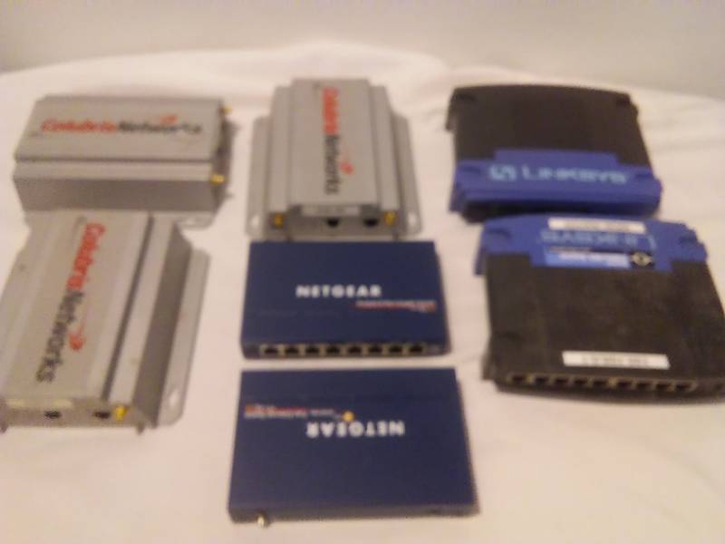 lot 181 image: Ethernet Switches and modems.