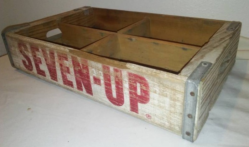 lot 199 image: 7-Up wood crate.