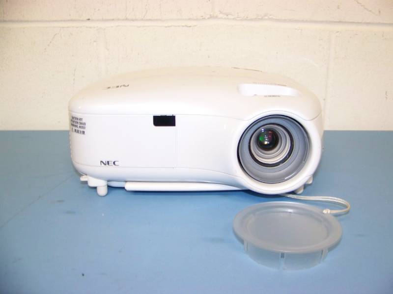lot 9 image: NEC, LCD Projector, (8) NEW Digital Decoration Holiday  Celebration DVDs and (2) NEW Projection Materials (Window and Hologram)