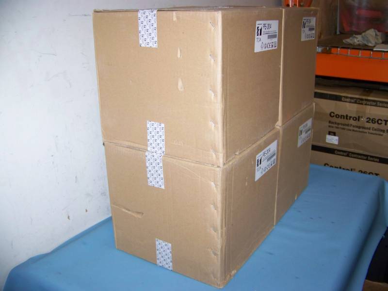 lot 57 image: (4) TOA, Pendant Style Ceiling Speakers  Loudspeakers - NEW in Original, Sealed Boxes