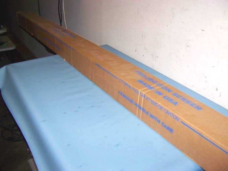 lot 30 image: Da-Lite, Model B, CeilingWall Mount, Pull Down (Manual) Projection  Movie Screen