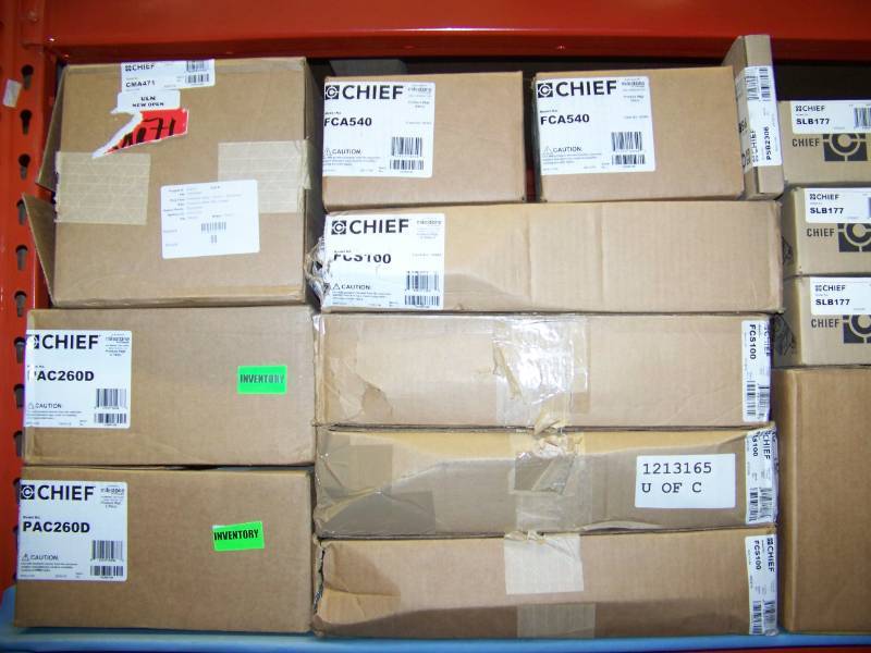 lot 114 image: (8 Wide Shelf - LARGE LOT) Miscellaneous Chief Manufacturing items in Original Boxes