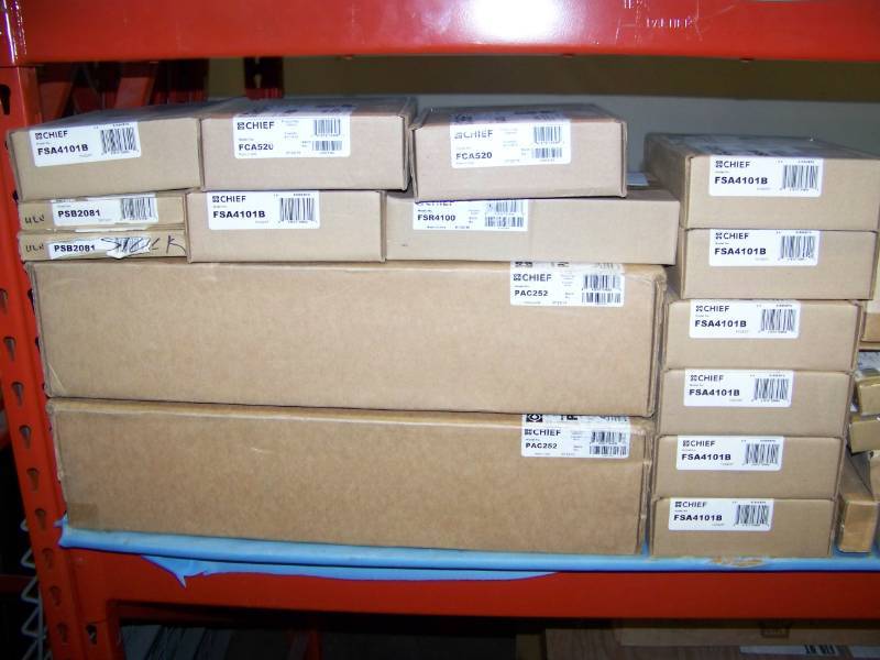 lot 115 image: (8 Wide Shelf - LARGE LOT) Miscellaneous Chief Manufacturing items in Original Boxes