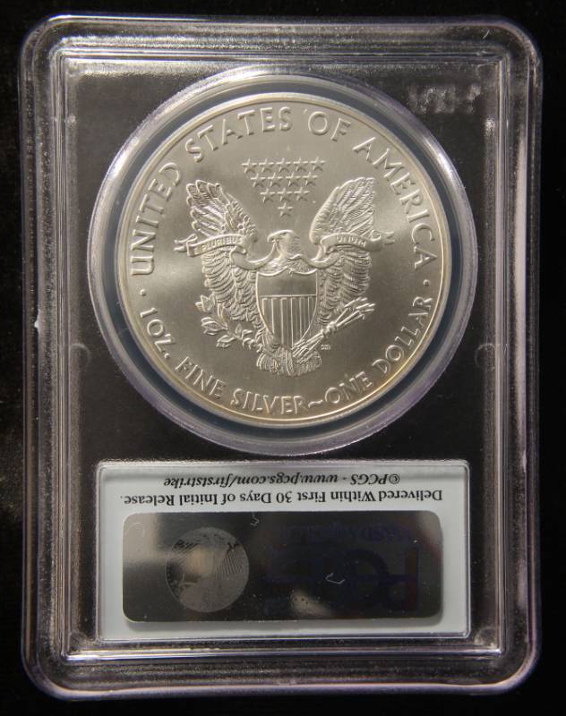 2013 AMERICAN SILVER EAGLE 1 TROY OZ. .999 FINE SILVER MS69 PCGS FIRST STRIKE