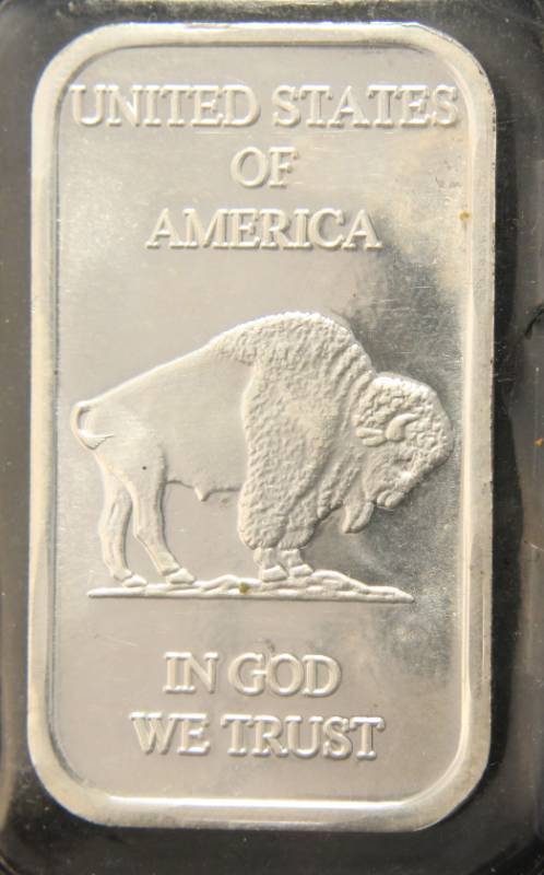 1 TROY OZ. .999 FINE SILVER BAR INDIAN BUFFALO SEALED