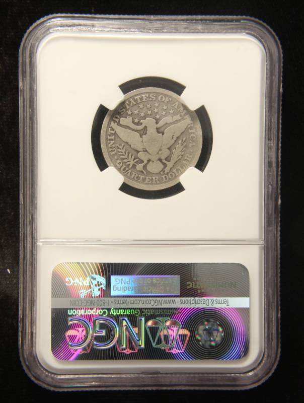 1897-S BARBER SILVER QUARTER G4 NGC BETTER DATE COIN