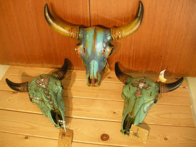 lot 36 image: 3 Bull Skulls