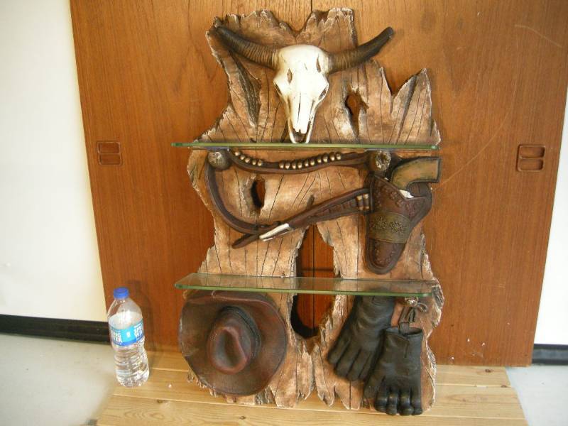 lot 55 image: Western Look Hanging Shelf