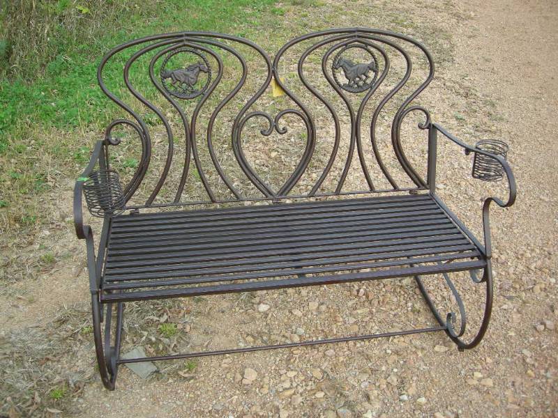 lot 106 image: Metal Horse Bench