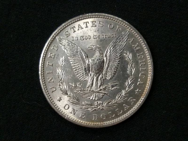 lot 8 image: 1880 MS Morgan Silver Dollar...