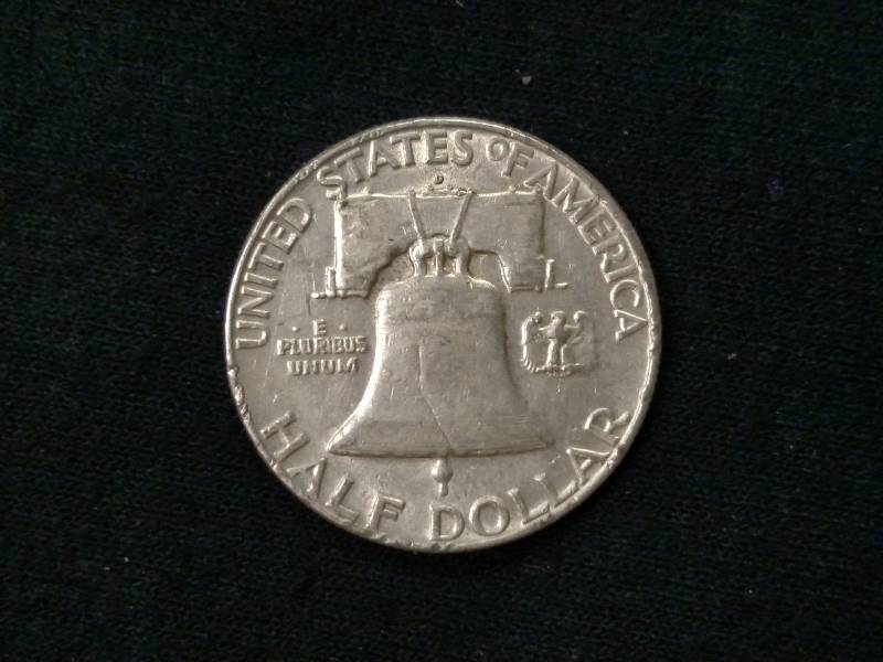 lot 46 image: 1960 D Franklin Silver Half Dollar...