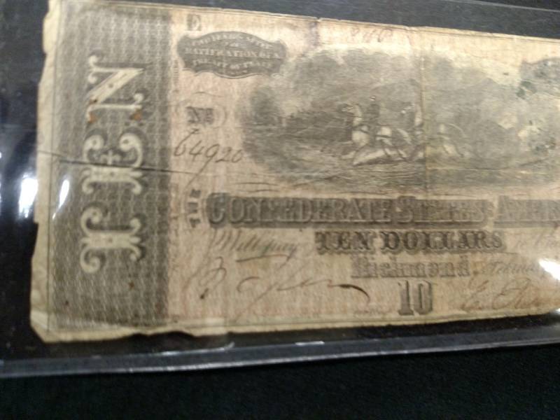 lot 53 image: 1864 Large Size Confederate States ...