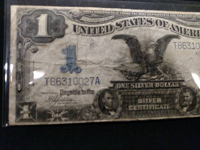 lot 54 image: 1899 Large Size Black Eagle One Dol...