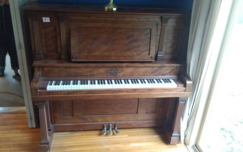lot 1 image: Vintage Upright Piano (6028x55) Raudenbush & Sons Of St. Paul, MN
