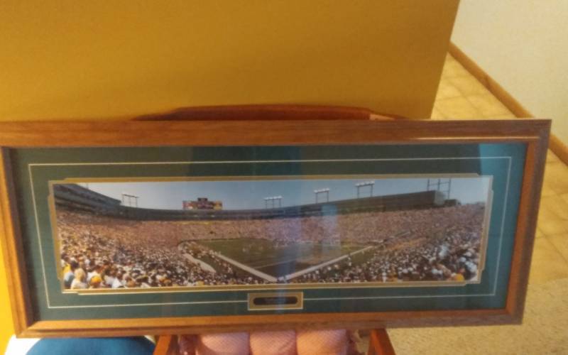 lot 66 image: Framed Print Of Lambeau Field 43x18