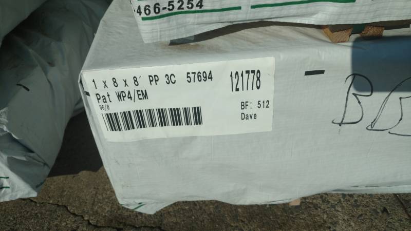 lot 121778 image: 1x8x8 Blue Stain Ponderosa Pine Tongue and Groove