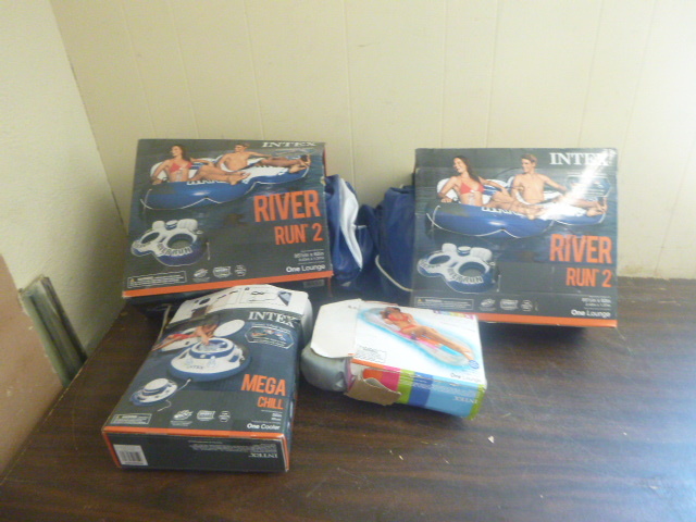 lot 6 image: Intex River Run 2 Loungers and Mega Chill Cooler