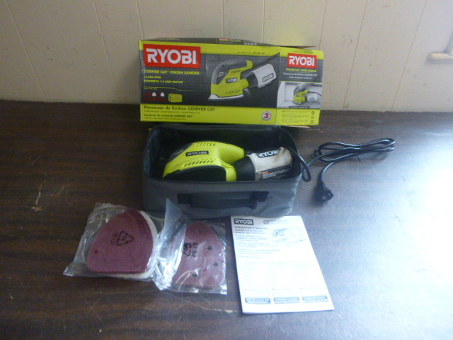 lot 24 image: NEW Ryobi Coner Cat Finish Sander