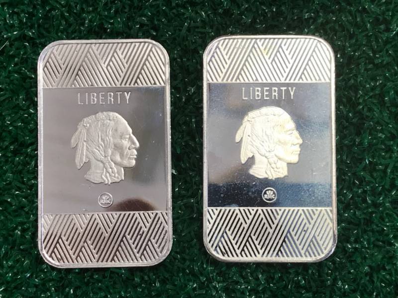 lot 11 image: 2 Troy Oz .999 Fine Silver Buffalo Liberty Bar (2x one ounce)