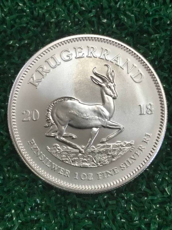 lot 12 image: 2018 One Ounce Silver Krugerrand from South Africa 1oz .999
