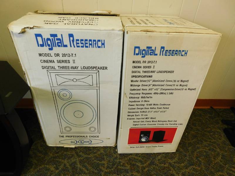 lot 27 image: Two Digital Research--Model DR2012-7-1 Digital Three Way Loudspeakers