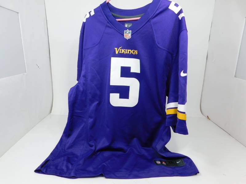 lot 50 image: Minnesota Vikings Teddy Bridgewater #5 NFL Jersey