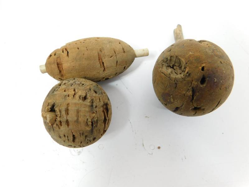 lot 57 image: Three Cork Bobbers