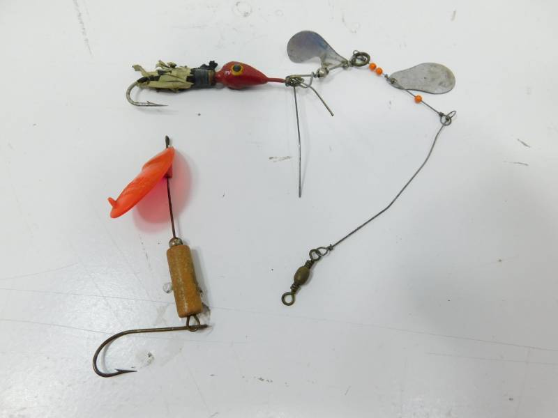 lot 71 image: One Vintage Glo-Bug Fishing Lure---Pat. Pending--&--One Other Vintage Fishing Lure