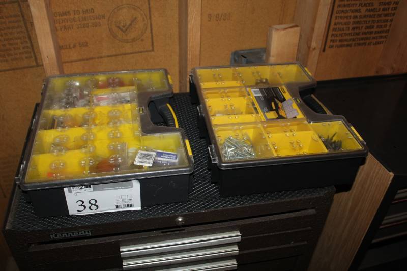 lot 38 image: Lot of (2) Stanley Professional Deep Storage Organizers