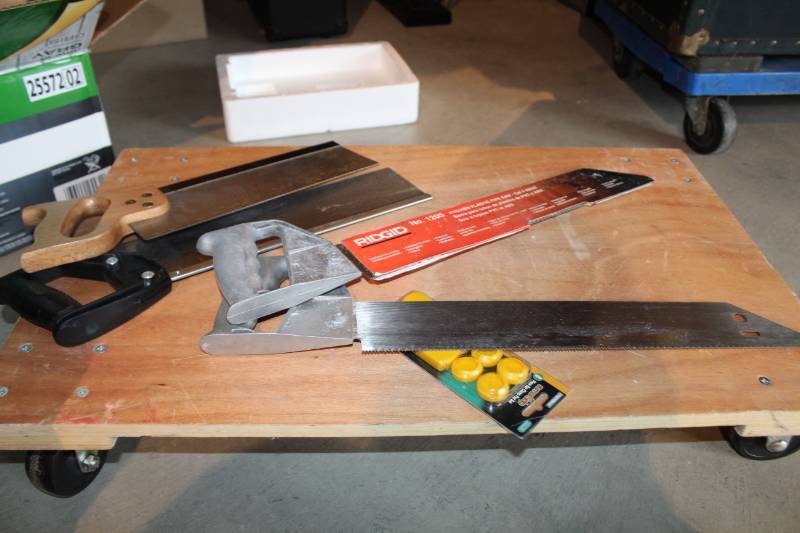 lot 109 image: Miter Saw, Wood Saws, Misc. Tools