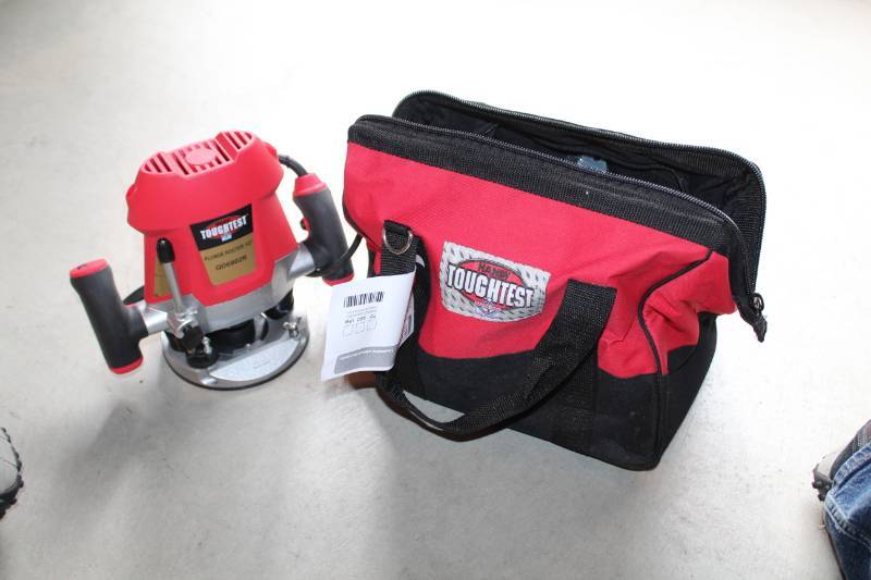lot 88 image: Handyman Toughtest 12in. Plunge Router, Handyman Toughtest Tool Bag