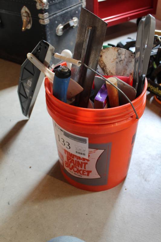 lot 133 image: Snips, Brushes, Putty Knives, Paint Edgers, Trowels, And More
