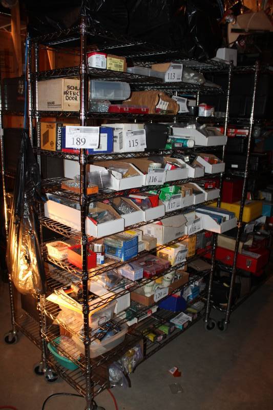 lot 189 image: 11-Wire Shelf Rolling Shelving Rack