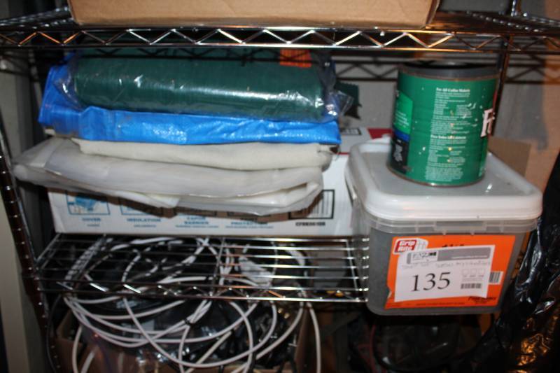 lot 135 image: Screws, Tarps, Hardware