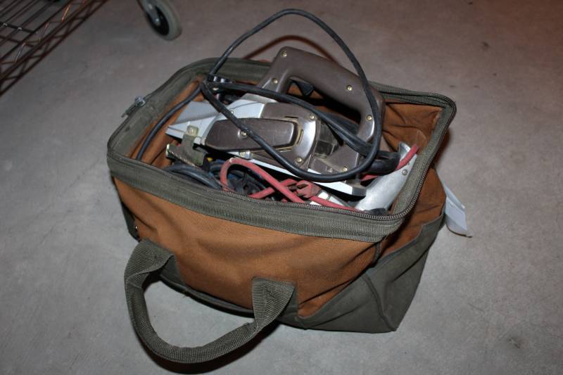 lot 136 image: Corded Power Drills, Tool Bag