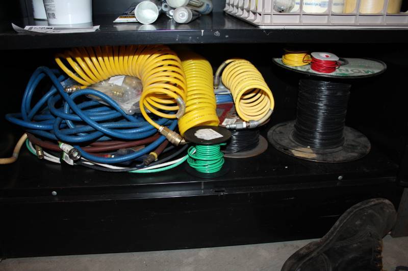 lot 149 image: Air Hose, Spools of Wire