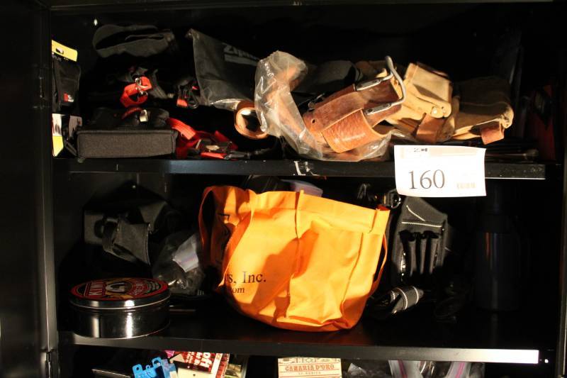 lot 160 image: Tool Belts, Tool Belt Attachments, Tool Bags, And More
