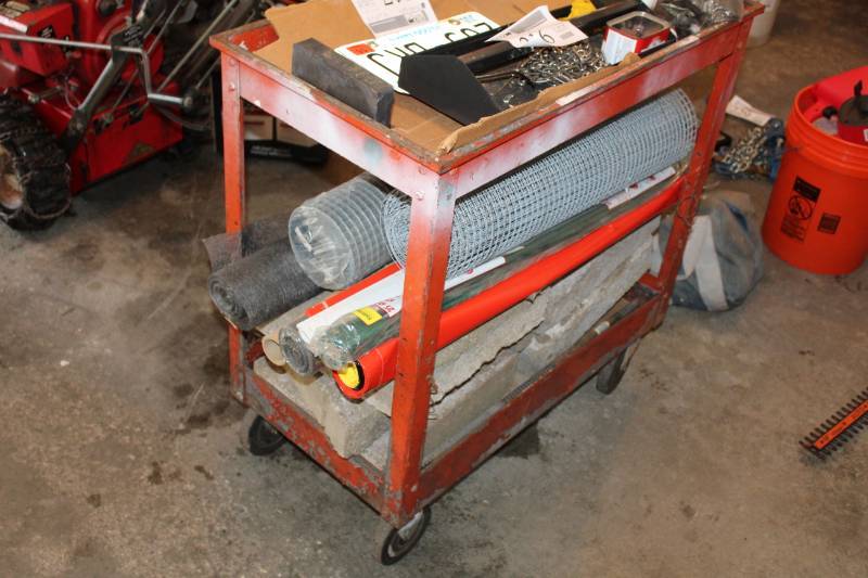 lot 217 image: Metal Utility Cart